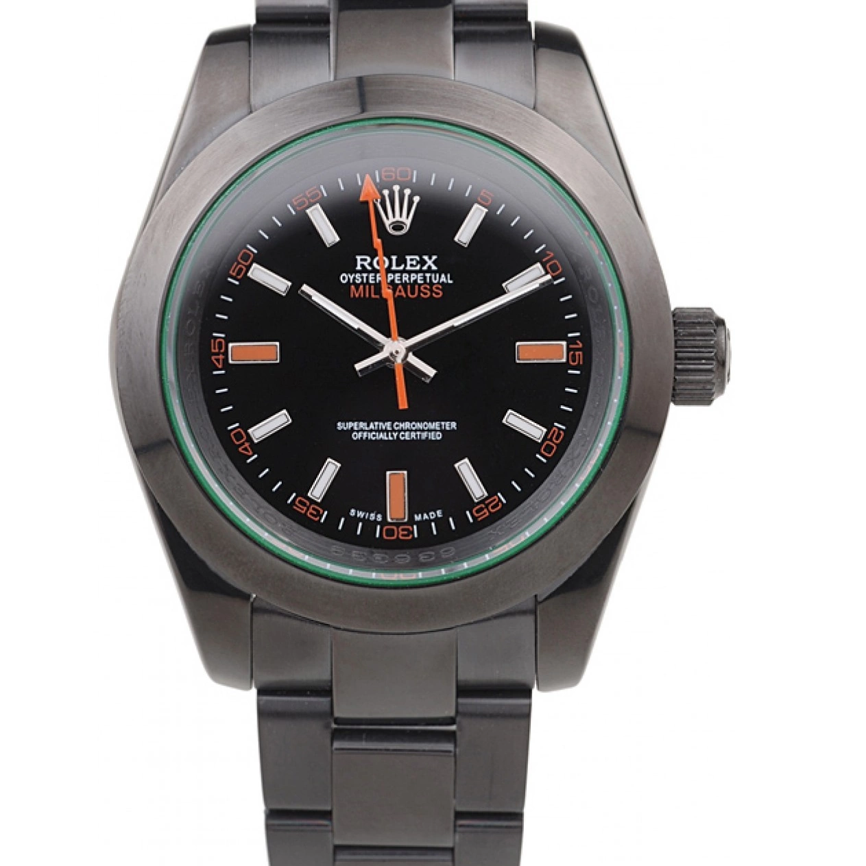 AAA Replica Watches Rolex Saphire Green Milgauss Black Tinted Pro-Hunter Dial 0722